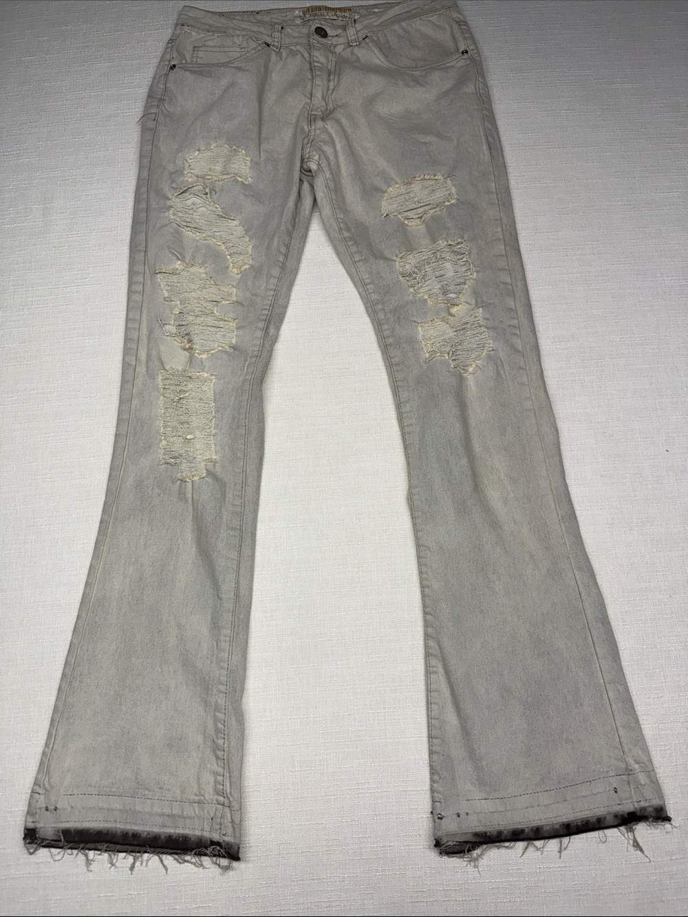Men's Distressed Bootcut Jeans